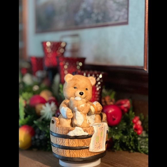 Rare Vintage 1970’s Teddy Bear Musical Moving Wash Tub - Picture 9 of 9